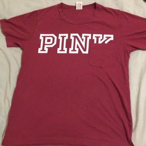 PINK MAROON TEE SHIRT